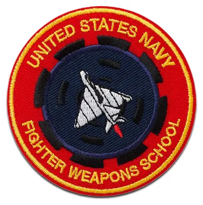 Produktbild von Mono-Quick Top Gun School - Aufnäher, Bügelbild, Aufbügler, Applikationen, Patches, Flicken, zum aufbügeln, Größe: 6,6 x 6,6 cm