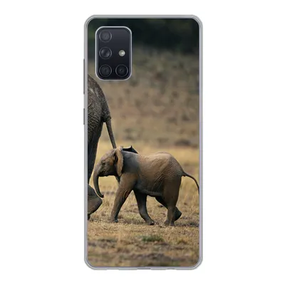 Produktbild von MuchoWow® Handyhülle Schutzhülle Hülle für Samsung Galaxy A51 5G Elefant - Tiere - Savanne - Natur Silikon Softcase Handy Hülle - Abbildung