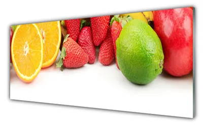 Immagine prodotto di Stampe su vetro acrilico 125x50, quadro decorativo, stampa con motivi di frutta, ideale per la cucina