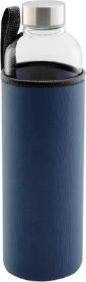 Obrázek produktu pro Láhev na pití, skleněná, modrá, cca 500 ml