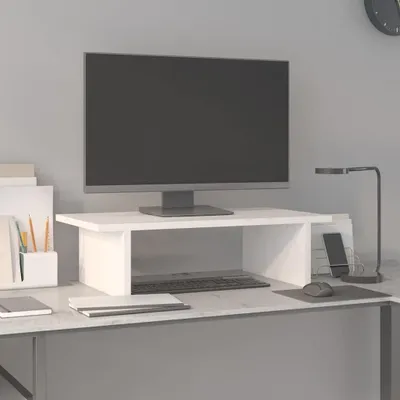 Imagen del producto de Soporte para monitor de madera, color blanco, 50x27x15 cm