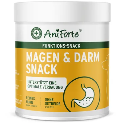 Produktbild von AniForte Magen & Darm Snack für Hunde 300g - Verdauungssnacks mit Probiotika & Heilmoor, Darmregulierung & Verdauung, verbessert die Kotbeschaffenheit