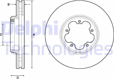 Produktbild von 2x DELPHI Bremsscheibe BG9150 für FORD Transit V363 Kastenwagen (FCD FDD) 288mm