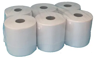 Produktbild von 6 Papierhandtuchrollen MIDI 2-lagig hochweiß 20cm breit 140m perforiert für Außenabrollung
