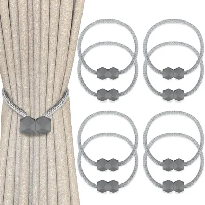 Produktbild von 8 magnetische Gardinenbinder, Gardinenhalter, Gardinenclips, starke Magnetkraft