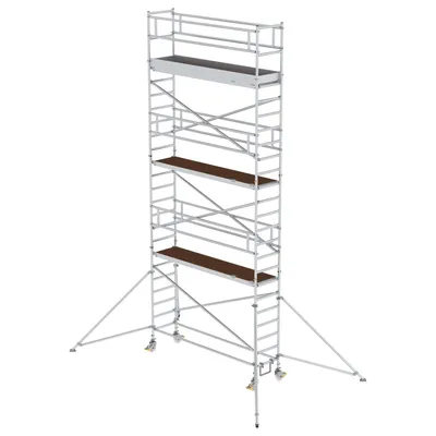 Produktbild von Günzburger Steigtechnik Rollgerüst 0,75 x 3 m mit Ausleger Plattformhöhe 6,35 m - 156646