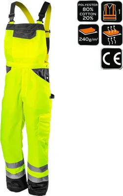 Produktbild von NEO TOOLS Ogrodniczki robocze, ostrzegawcze, żółte, rozmiar S