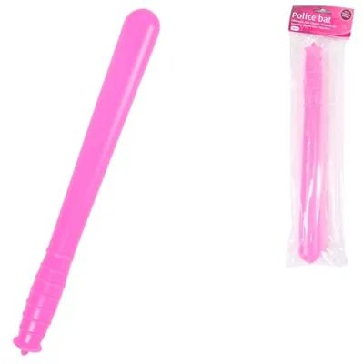 Obrázok produktu pre Políciačná palica s vrzgajúcim zvukom, ružová, 34 cm