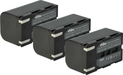 Produktbild von vhbw 3x Akku kompatibel mit Samsung VP-DC161, VP-D6550, VP-D653, VP-D651, VP-D455i, VP-D455, VP-D454 Videokamera Camcorder (1200 mAh, 7,2 V, Li-Ion)