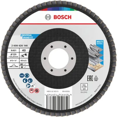 Produktbild von X451 Fächerschleifscheibe, 125 x 22,23 mm, K40, Z27, 15-tlg