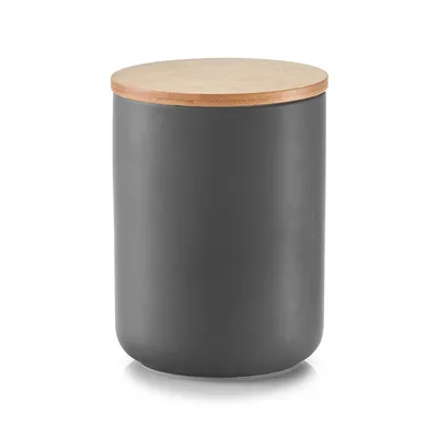 Produktbild von Vorratsdose m. Bamboodeckel, 1150 ml, Keramik, anthrazit