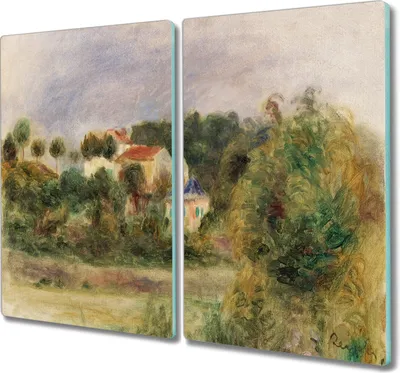 Produktbild von Coloray Hackbrett Küchenbrett Kochplattenabdeckung Schneidebrett Herdabdeckplatte 2x30x52 cm - Las Villas Himmel