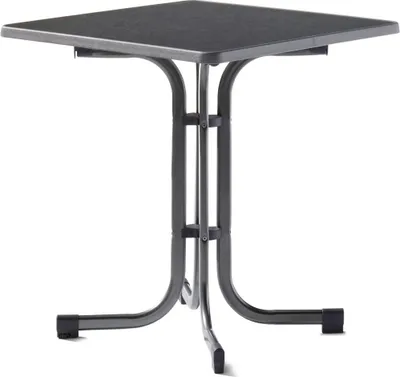 Produktbild von Tisch 231/G 70 x 70 cm grau Gestell aus Stahl in eisengrau, Tischplatte aus Mecalit®-Pro in anthrazit