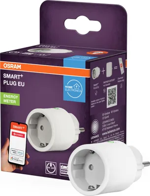 Produktbild von OSRAM SMART+ ZIGBEE EU-Steckdose in Weiß, intelligente Steckdose mit Energieverbrauchskontrolle und ZigBee-Technologie zur Einbindung von elektrischen Geräten ins Smart-Home-System