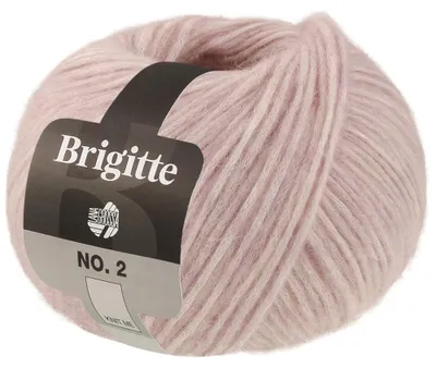 Produktbild von Lana Grossa BRIGITTE NO. 2 Wolle 50 g 140 m Alpaka Baumwolle Strickgarn Farbe 012 - Altrosa