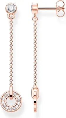 Thomas Sabo H2063-416-14 Ohrhänger Kreis mit Weißen Steinen Roségoldfarben 1