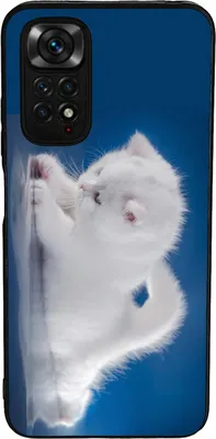 Produktbild von TPU Silikon Hülle für Xiaomi Redmi Note 11 / 11S Handy Cover Case Schutzhülle Handyhülle Bumper MOTIV 121 Katze Baby Weiß