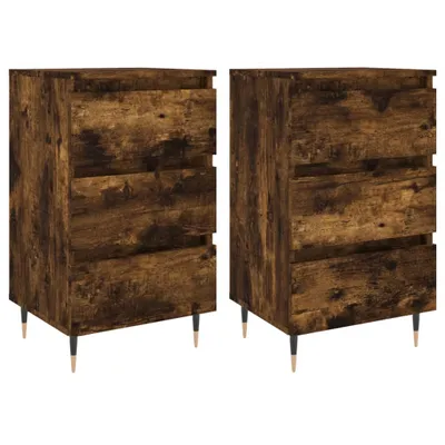 Produktbild von Nachttische 2 Stk. Räuchereiche 40x35x69 cm Holzwerkstoff