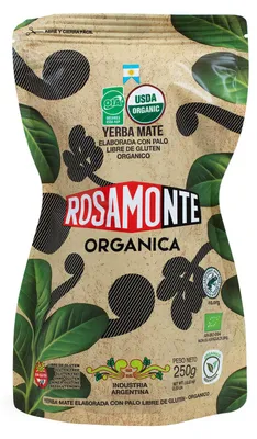 Produktbild von Rosamonte - Mate Tee Organica 250g - Bio Und Con Palo - Milder Geschmack - Mittlerer Staub - Argentinien