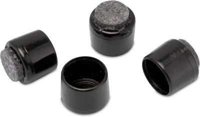 Produktbild von 4 Stuhlgleiter mit Filz für runde Rohre, Kunststoff, Schwarz (25 mm)