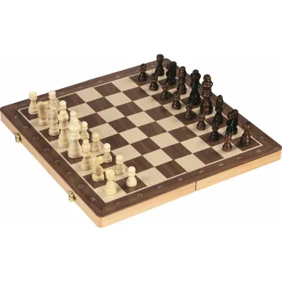 Obrázek produktu pro GOKI dřevěné šachy 2v1 magnetické