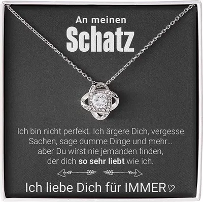Produktbild von Halskette mit 14K Weißgold und Zirkonia-Kristallen LINA - Mit 8 mm Zirkonia und 1,2 mm Zirkonia Akzent-Steinen