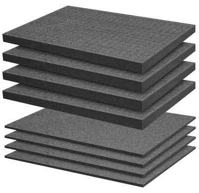 Obrázok produktu pre Solidchoice – Pena s otvorenými bunkami na výplň kufríkov na náradie – 4 kusy, rozmer 400 x 300 x 2,5 mm