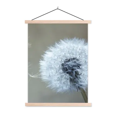 Produktbild von MuchoWow® Textilposter Löwenzahn - Blume - Pflanze 120x160 cm mit holzfarbenen Rahmen - Plakatkarton