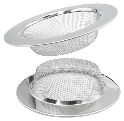 Produktbild von Abflusssieb 2 Stück Edelstahl 7,7cm Feinmaschig Verstopfungsschutz Haarfang Küche Dusche