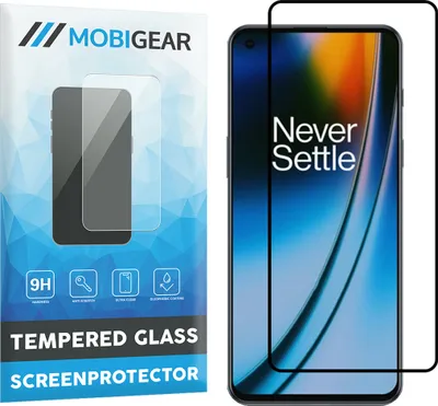 Produktbild von Mobigear Premium  OnePlus Nord 2 Panzerglas Gehärtetes Glas Displayschutz - Hüllenfreundlich - Schwarz