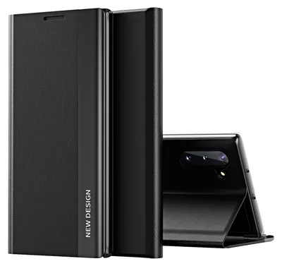 Image de Galaxy Note 10 Case, étui magnétique en cuirPolyuréthaneavec fonction stand pour Samsung Galaxy Note 10 Noir