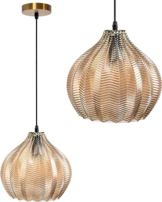 Produktbild von tooLight Pendellampe App893-1Cp Retro Glas Runden 1-Lichtquelle E27 23X23X20,5-110,5Cm Einstellbar