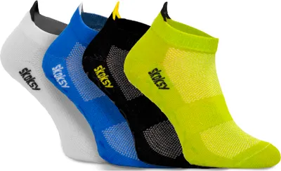 Produktbild von 4 Paar-Set Anti-Rutsch-Sportsocken für Damen 36-40, vier Farben Kurze Socken - Weiß, Dunkelblau, Schwarz und Lindgrün