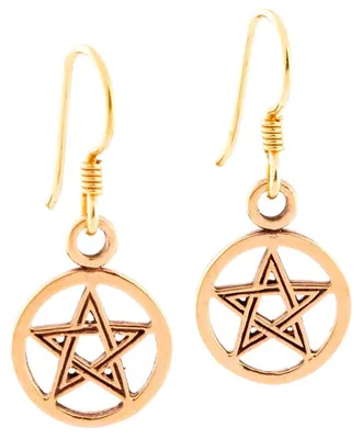 Produktbild von Ohrhänger, Ohrringe Pentagramm Bronze Schmuck