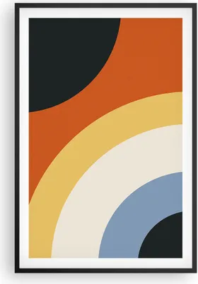 Produktbild von Gerahmtes Poster - Schwarzer Rahmen - Abstraktion die Farben Radius - 61x91,5 cm - Wand Bild - Wanddeko - Wandbilder - Wandposter - Bilderrahmen - Bilder - Kunstdruck - Wandbild - P2BPA61x91-4267
