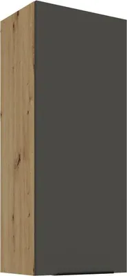 Produktbild von LUNARA Hochschrank für die Küche – Breite 45 cm, Graphit/Eiche Artisan