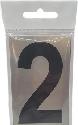 Produktbild von Aluminium Türschild " 2 " 100x60mm