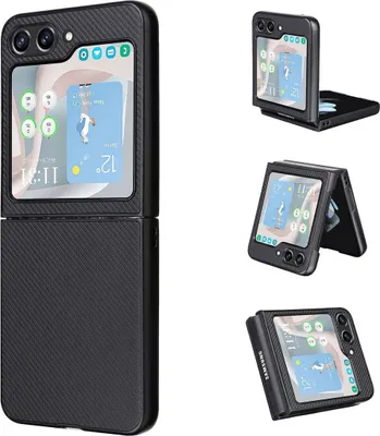 Produktbild von König Design Hülle kompatibel mit Samsung Galaxy Z Flip5 5G Kunststoff Soft Handyhülle - Handy Case Schwarz