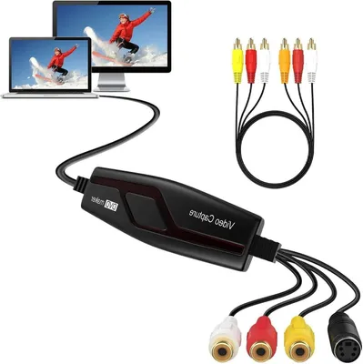 Productafbeelding van Video Capture Card - Video Converter Grabber - Oude video's digitaliseren - Plug and Play USB 2.0