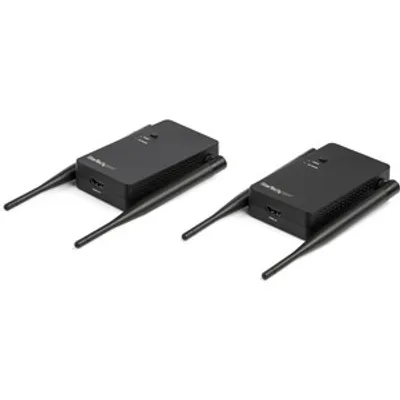 Produktbild von StarTech.com Drahtloses HDMI-Sender- und Empfänger-Kit - 200m - 1080p, 1920 x 1080 Pixel, AV-Sender & -Empfänger, 200 m, Kabellos, Schwarz