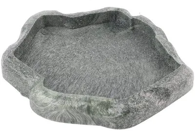 Obrázek produktu pro Terárium – dekorace, miska na krmivo pro plazy, pryskyřice, kámen, rozměry 14x12x1,6 cm