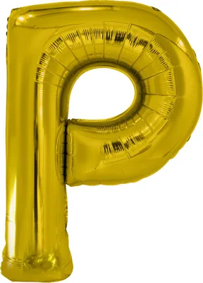 Zdjęcie produktu dla Balon Foliowy Litera P Złota 60,5X86Cm