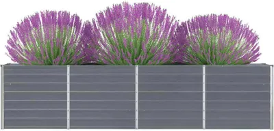 Zdjęcie produktu dla vidaXL Podwyższone łóżko 320 x 40 x 77 cm Stal ocynkowana Szary
