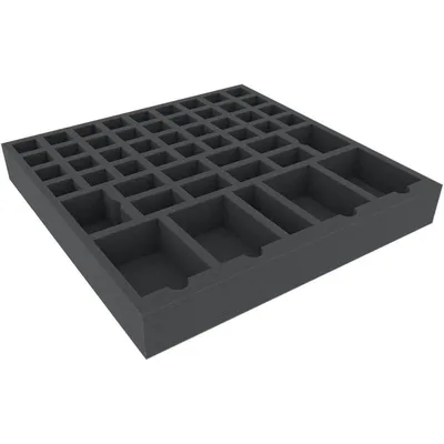 Produktbild von Schaumstoffeinlage 370x370x50 mm für Brettspielboxen, 51 Fächer