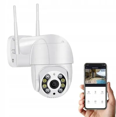 Zdjęcie produktu dla Bezprzewodowa kamera IP WiFi, obracana w poziomie o 350 stopni i w pionie o 110 stopni, z funkcją wykrywania ruchu i mikrofonem