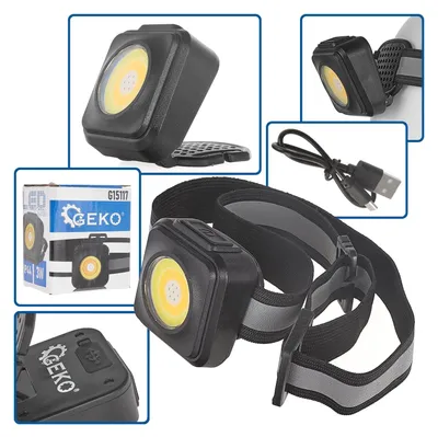 Immagine prodotto di Torcia lampada frontale con batteria a LED COB da 500mAh, 3w,500 lumen