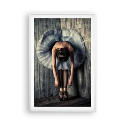 Produktbild von Gerahmtes Poster - Weißer Rahmen - Ballerina Ballett Tanz - 61x91,5 cm - Wand Bild - Wanddeko - Wandbilder - Kunstposter - Wandposter - Bilderrahmen - Bilder - Kunstdruck - P2WPA61x91-5153