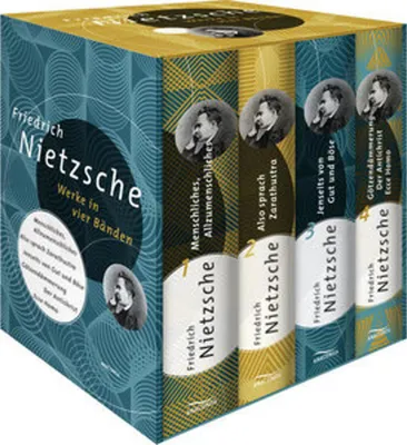 Immagine prodotto di Friedrich Nietzsche, Werke in vier Bänden (Menschliches, Allzu Menschliches - Also sprach Zarathustra - Jenseits von Gut und Böse - Götzendämmerung/Der Antichrist/Ecce Homo) (4 Bände im Schuber)