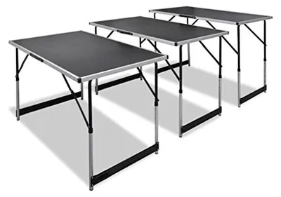 Productafbeelding van Behangtafel set - Werktafel inklapbaar - Klus en hobby - 4-voudig verstelbaar - 100 x 60 cm - Zwart