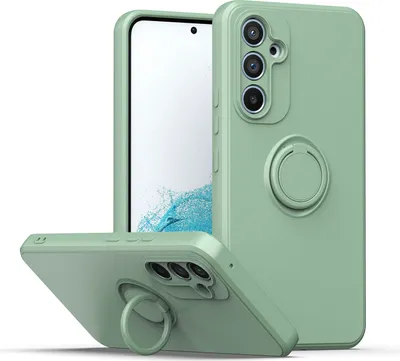 Produktbild von Galaxy A54 Handyhülle, Ring Halter Ständer Kratzfeste Weiche Silikon schutzhülle für Samsung Galaxy A54 Türkis